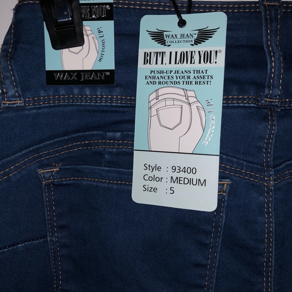 Dark Wash Butt Lifting and Enhancing Jeans WaxJean - Picture 3 of 4
